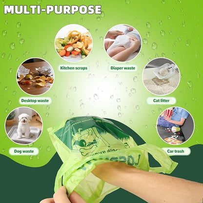 Poop Bags for Dogs, 200 Count Dog Poop Bags with Handles, Extra Thick Strong Leak Proof Doggie Waste Bag for Waste Refuse Cleanup, Outdoor Puppy Walking and Cats Litter