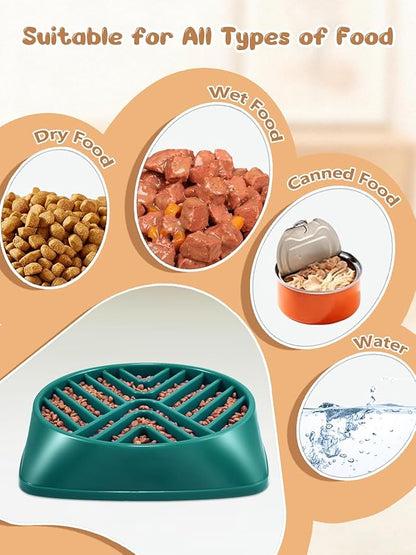KASBAH Slow Feeder Dog Bowls Large Breed, 5 Cups Capacity for Wet & Dry Food, Puzzle Maze Bowl for Fast Eaters, Non-Slip Base, BPA Free, Helps Prevent Bloat and Aid Digestion
