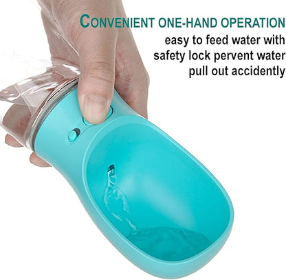 PETnSport Portable Water Dispenser - Light Weight Leak Proof Outdoor Walks Pet Dog Water Bottle