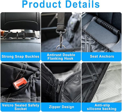 nanbowang Dog Car Seat Cover 54 Inch Protector Waterproof Scratchproof Nonslip Hammock for Dogs