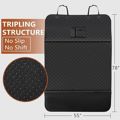 fidozen Universal Cargo Liner for SUV – Waterproof Dog Trunk Mat, Non-Slip Back Seat Protector, Car Bed Cover, Pet Barrier, Rear Liner Accessories for Trucks & Sedans, Universal Fit Trunk Cover