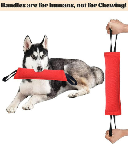 Clysrou Dog Tug Toy Tough Jute Bite Pillow Lasting Training Equipment Puppy to Large Dogs Interactive
