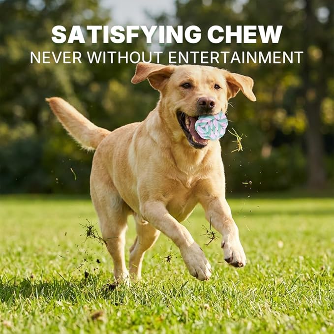 Braided Rope Dog Toy Balls - 2 Pack Dog Rope Ball Toy for Aggressive Chewers, Chew Toys for Medium Dogs, Teething Chewing and Boredom Relief