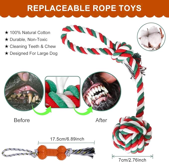 HOPET Bungee Tether Tug Outdoor Dog Toy, Outdoor Bungee Solo Hanging Toy Make Them Busy