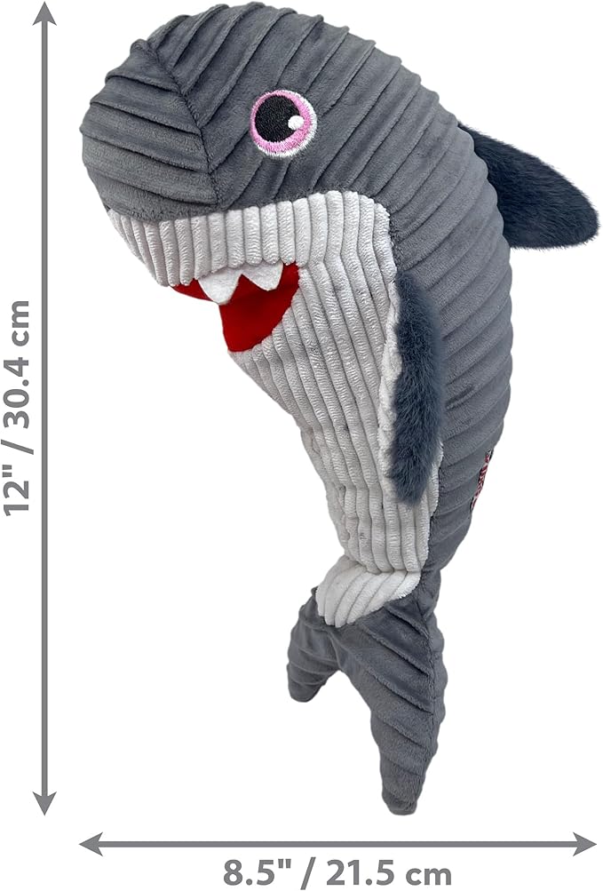 KONG Cuteseas Rufflez Soft Ridged Plush Dog Toy (Shark/Octopus)