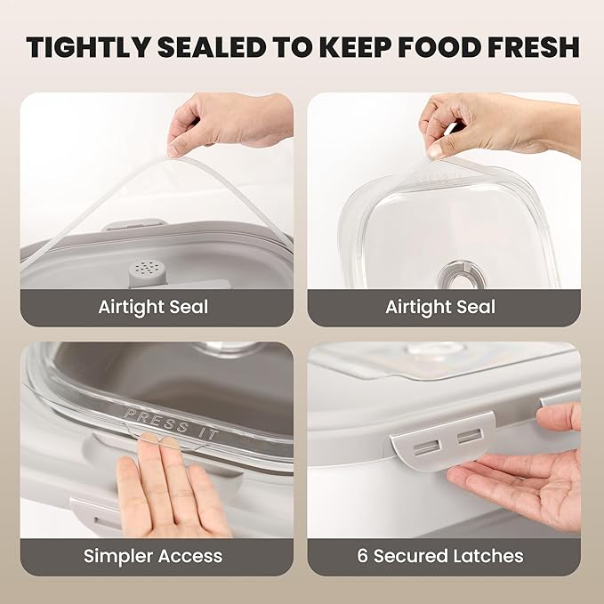 35-40 Lbs Airtight Dog Food Storage Container, Collapsible Dog Food Container with Lid, Wheels, Date Track, Large Pet food storage Container for Rice,Flour,Sugar,Dog Food Scoop,2PCS Containers
