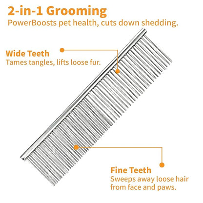 Dog Combs for Grooming Matting, 4 Pack Metal Cat Comb for Removing Tangles and Knots, Professional Dematting Tool for Pet Cats, Greyhound, Poodle, Doodle