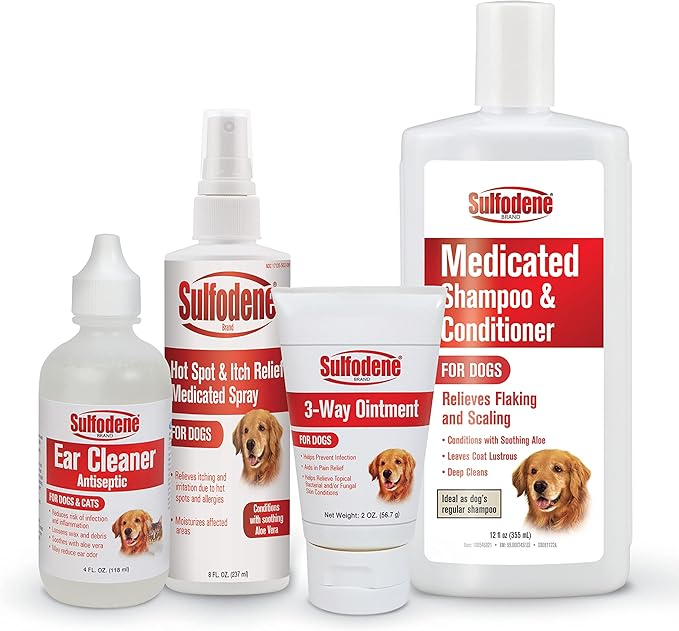 Sulfodene Medicated Shampoo & Conditioner for Dogs 12oz (Pack of 2)