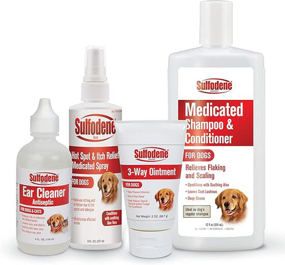 Sulfodene Medicated Shampoo & Conditioner for Dogs 12oz (Pack of 2)