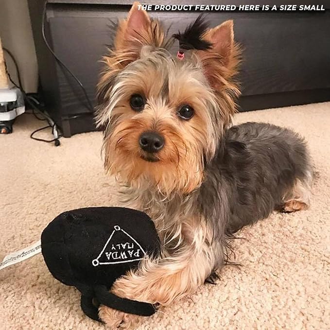 Haute Diggity Dog Pawda Handbag, Plush Designer Dog Toys with Interactive Squeaker, Stimulating Pet Enrichment - Dog Birthday Toy - Machine-Washable & Safe Materials for All Breeds, Size Small