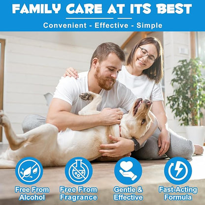 Dog Ear Infection Treatment Drops Yeast Ear Infection Treatment with 1% Hydrocortisone Ear Mites Treatment for Dogs Cat & Dog Ear Cleaner for Itchy Ear Relief (120ml)