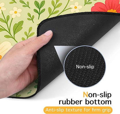 Absorbent Pet Feeding Mat Floral Design for Dogs and Cats Food Water Bowl Mat Easy to Clean Pet Food Mat for Kitchen Area Home Decor 24 x 16 Inches Anti Slip Dog Bowl Mat Pet Placemat