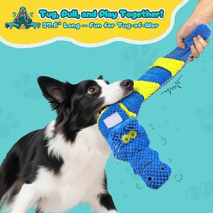 Interactive Squeaky & Crinkle Dog Puzzle Toys - Plush Dog Enrichment Toys to Keep Them Busy, Cognitive Dog Toys for Small, Medium and Large Dogs