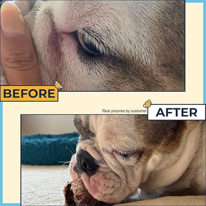 Wrinkle Wipes for French Bulldog, English Bulldog & Pug -100% Organic Extracts Dog Wrinkle Wipes to Soothe Wrinkles- Dog Face Wipes Cleaning Alcohol Free- Say Bye to Rash w/ Paste For Bulldogs Wrinkle