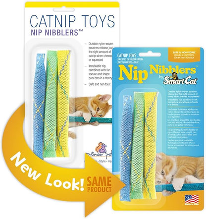 Pioneer Pet Nip Nibblers Catnip Toy – 3 Pack – Catnip Filled Toys For Indoor Cats -Teething Toy For Kittens That Bite And Chew