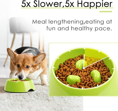 Super Design Slow Feeder Dog Bowl, 1 Cup, Non-Slip, Heat-Resistant, Sturdy, Dishwasher Safe, Suitable for Large Dogs