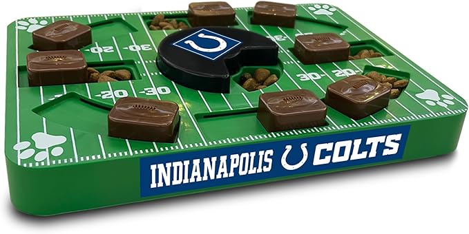 Pets First NFL Indianapolis Colts Puzzle Toy - Interactive Dog Puzzle Treat Toy (Pack of 2)