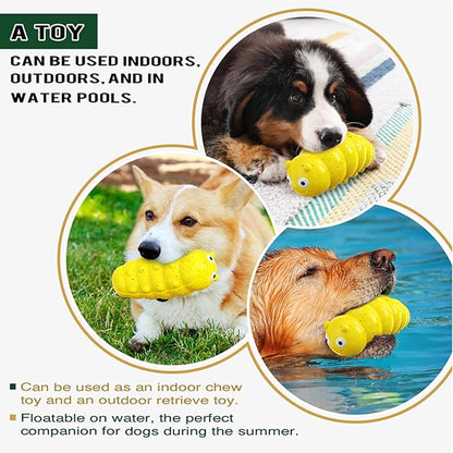 Indestructible Dog Toy for Aggressive Chewers, Extremely Tough Dog Toy for Large Breeds, Durable and Tough Latex Toy for Medium/Large Breeds,Gifts for Dogs,Yellow