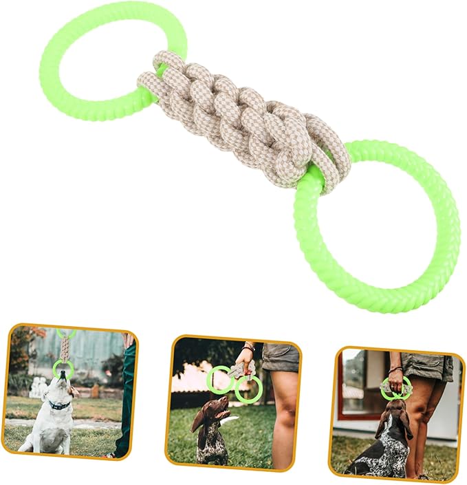 BESPORTBLE Dog Tug of War Toy Interactive Cotton Rope Teething Toy Multi for Large Dogs