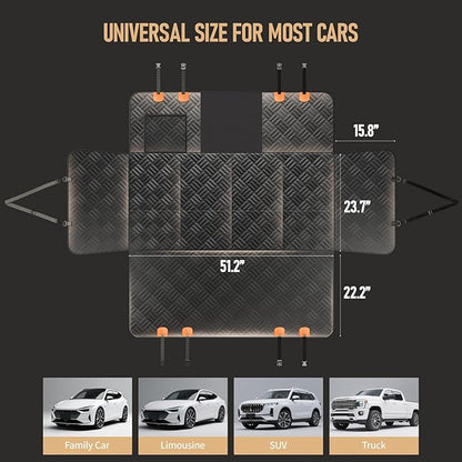 PROZAR Dog Car Seat Cover for Back Seat, Heavy Duty Scratch Proof Pet Back Seat Protector for Cars/SUVs/Small Trucks