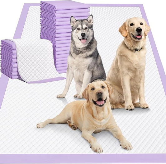 Gimars 36x36 XXXL Lavender Scented Ultra Absorbent 6-Layer Dog Pee Pads Extra Large, Leakproof Puppy Training Pads Quick-Dry Wee Wee Pee Pads for Dogs, Perfect for Puppies, Adult Senior Dogs