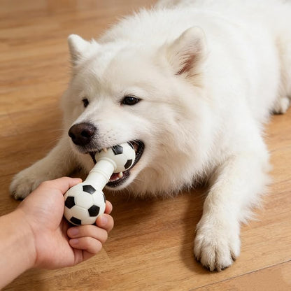 POPETPOP 4Pcs Dog Molar Chew Toys Dog Squeaky Barbell Toys Vinyl Dumbbell for Teething Playthings Pet Squeaky for Puppy