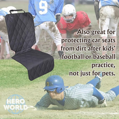 Dog Car Seat Cover Front and Back Seat 2 Pack Separate Seat Protectors for Pets Universal Fit Easy Install Foldable Dirt Resistant Waterproof scratchproof