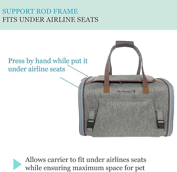 Mr. Peanut's Gold Series Standard Size Airline Compliant Expandable Pet Carrier V3.0