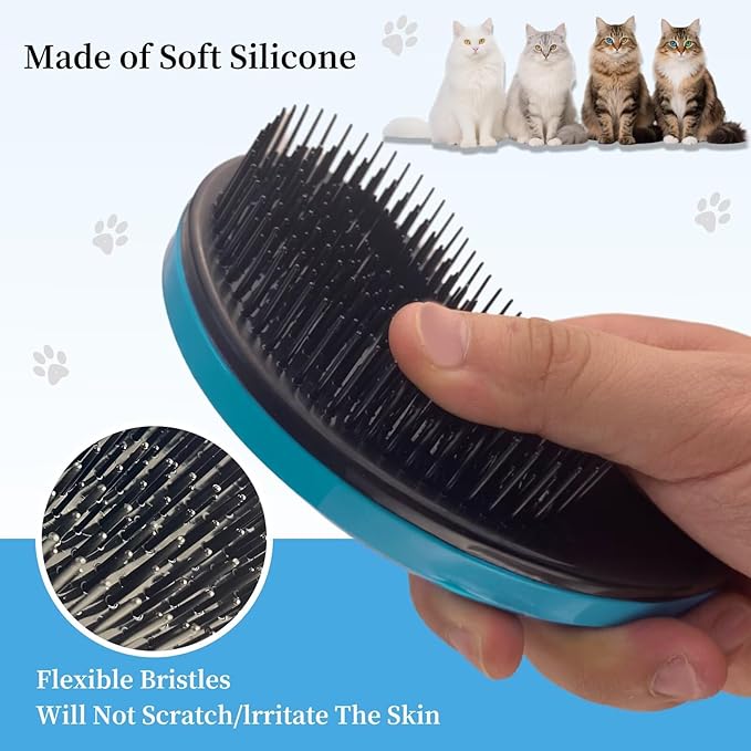Cat Brush for Shedding - Perfect Grooming Tool for Long-Haired Cats | Deshedding & Hair Remover for Indoor Pets