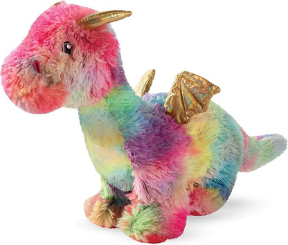 Fringe Studio Plush Dog Toy, Rainbow Dragon, PetShop Collection (289365)