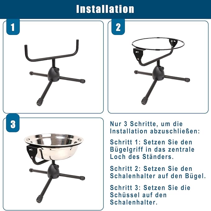 Elevated Dog Bowl with Adjustable Metal Stand,Extra Large Size for Dogs Heavier Than 100 lbs,1.24 Gal 4.7 Liter, Stainless Steel Dog Food Bowl Height Adjustable Non-Slip Raised Dog Bowl Set
