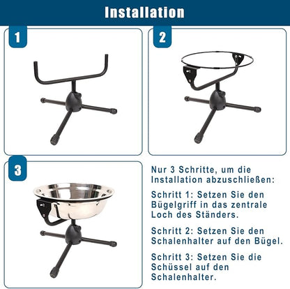 Elevated Dog Bowl with Adjustable Metal Stand,Extra Large Size for Dogs Heavier Than 100 lbs,1.24 Gal 4.7 Liter, Stainless Steel Dog Food Bowl Height Adjustable Non-Slip Raised Dog Bowl Set
