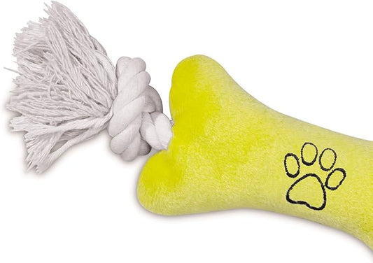 Zanies Tiny Tugger Dog Toys, Yellow, 7"