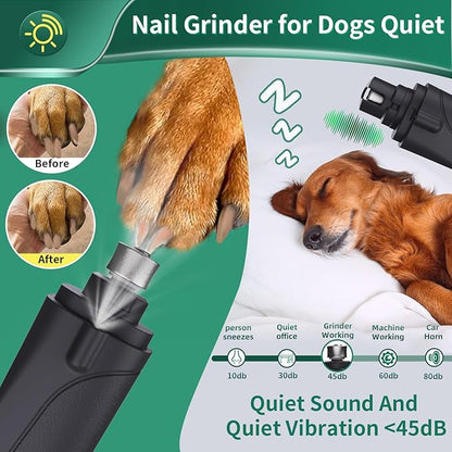 2-in-1 Cat Nail Clippers & Dog Nail Clippers Trimmers for Large Medium Small Dogs Cats Claw Trimmer Quick Sensor and Safety Guard USB Rechargeable with 2 LED Lights Dogs Nail Trimmer