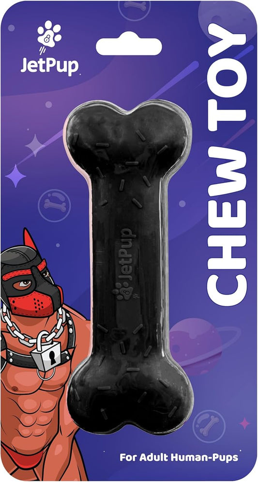 Pup Chew Toy - Bone - Human Grade Chew Toy - Human Pup Play - 100% Food Grade Silicone (Black)