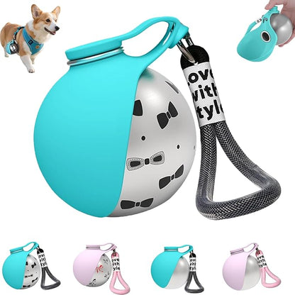 Dog Travel Water Bottle,2-in-1 Portable Dog Water Bottle with Foldable Silicone Bowl,Stainless Steel Bottle & Silicone Bowl,Compact Puppy Drinking Bottle,for Pets Outdoor Walking, Hiking, Travel (B)