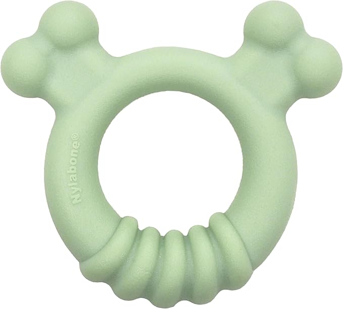 Nylabone Sensory Material Soothing Puppy Chew Toy Ring, Toys for Teething Puppies, Chicken Flavor, Small - Up to 25 lbs, 1 Count