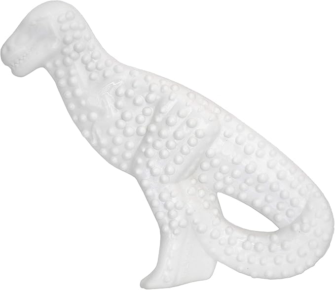 Nylabone Power Chew Dental Dinosaur - Dental Dog Toy for Aggressive Chewers - Large Dog Chew Toys for Teeth Cleaning - Durable Dog Toy for Large Breeds - Chicken Flavor, Large, Up to 50 Ibs. (1 Count)