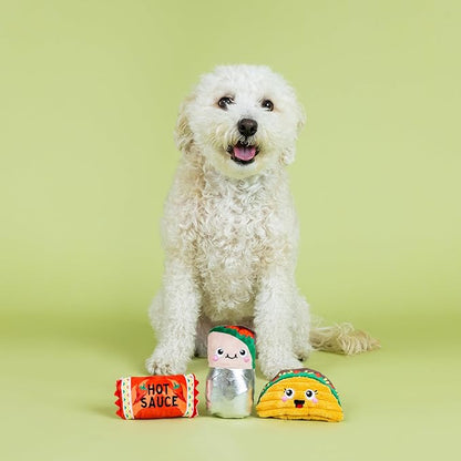 Fringe Studio I GOT The HOTS for You, Small Plush Dog Toy 3PCS Set, PetShop Collection (662107)