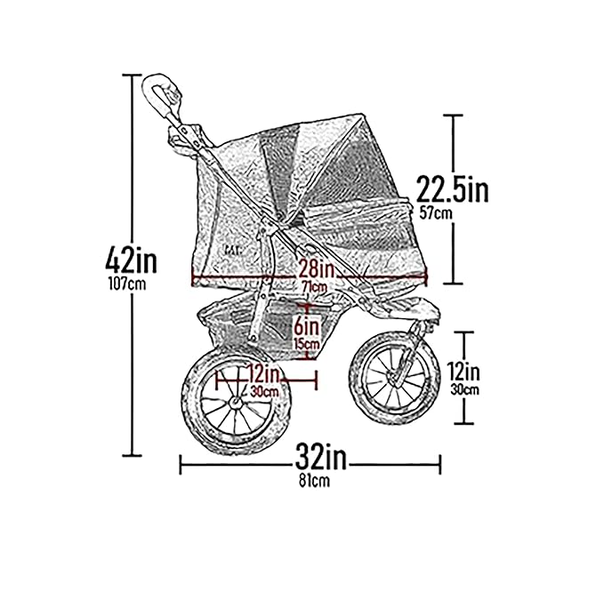 Pet Gear No-Zip NV Pet Stroller for Cats/Dogs, Zipperless Entry, Easy One-Hand Fold, Gel-Filled Tires, Plush Pad + Weather Cover Included, New Rose