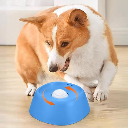 Dog Lick Bowl, Slow Feeder Dog Bowls for Liquid Treat, Dog Licking Bowl with Rolling Balls, Dog Cat Enrichment Toys - Interactive Slow Feeder & Anxiety Relief, for Large Medium Small Puppy (Blue)
