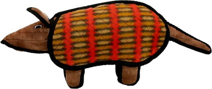 TUFFY - World's Tuffest Soft Dog Toy - Desert - Multiple Layers. Made Durable, Strong & Tough. Interactive Play (Tug, Toss & Fetch). Machine Washable & Floats (Armadillo, Large 2 Pack)