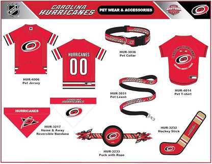 Pets First NHL Carolina Hurricanes Puck Toy for Dogs & Cats. Play Hockey with Your Pet with This Licensed Dog Tough Toy Reward!