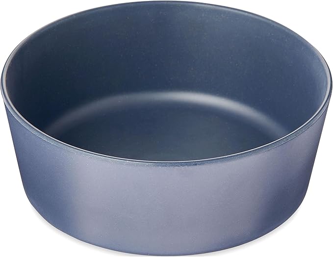 (3 Pack) Melamine Dog Bowl, Blue, Medium – Durable Plastic Pet Dishes with Non-Slip Bottom, Dishwasher Safe, Lightweight & Shatterproof, Ideal for Small to Medium Dogs, Puppies, Cats, Set of 3