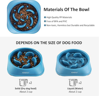 Slow Feeder Dog Bowls, Pet Supplies That Slow Down Eating, Pet Food Bowls, Maze Dog Puzzle Feeder for Medium Breed