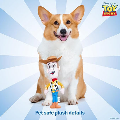 Disney for Pets Pixar’s Woody Woofin' Pet Toy Pixar Dog Toys | Plus Toy for Dogs Inspired by Woody from Pixar’s Toy Story with Squeaker, 9 Inch