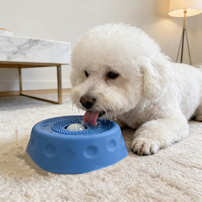 Dog Lick Bowl with Ball,Lick Ball Bowl for Dogs,Dog Licking Bowl with Rolling Ball,Slow Feeder Ball Bowl to Slow Pet Eating,Rolling Ball Dog Bowl Give Pet More Time to Enjoy Eating. (Black-2pcs)