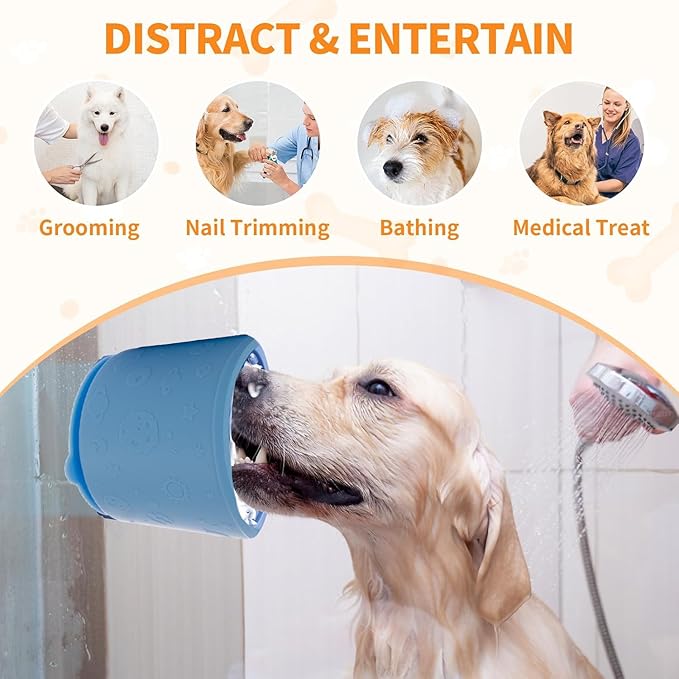 Dog Slow Feeder Lick Bowl Non-Slip Slow Feeder Dog Bowls for Small, Medium Large Breeds Anxiety Relief, Anti-Choking Design BPA Free, Durable Silicone Improve Digestion Reduce Bloating. (Green)