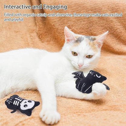 Retro Shaw Catnip Toys, 4 Pack, Fun Cat Toys with Crinkle Sound Inside, Ideal Interactive Kitten Toys for Indoor Cat Nip Kitty Kicker Pet Toy, 3.7Inches
