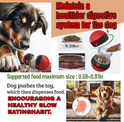 Ball Interactive Dog Toy, Food Adjustable Dispensing Dog Toy Kibble, Treats Small Big Breed, Interactive Bowl and for Dogs Puppy Puzzle Toys Large, Pets Memory Activity, Easter Treats pet Games